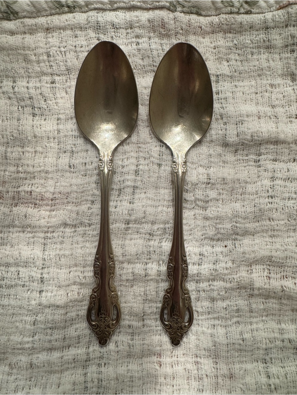 Classic Ornate Silverplate  Serving Spoons - Set of 2 “Silver Artistry”